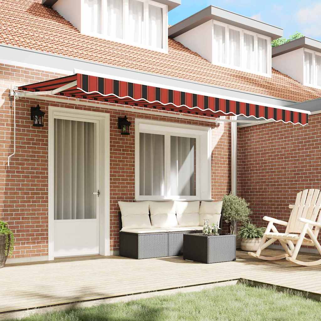 Tenda Retrattile Arancione e Nero 350 x 200 cm