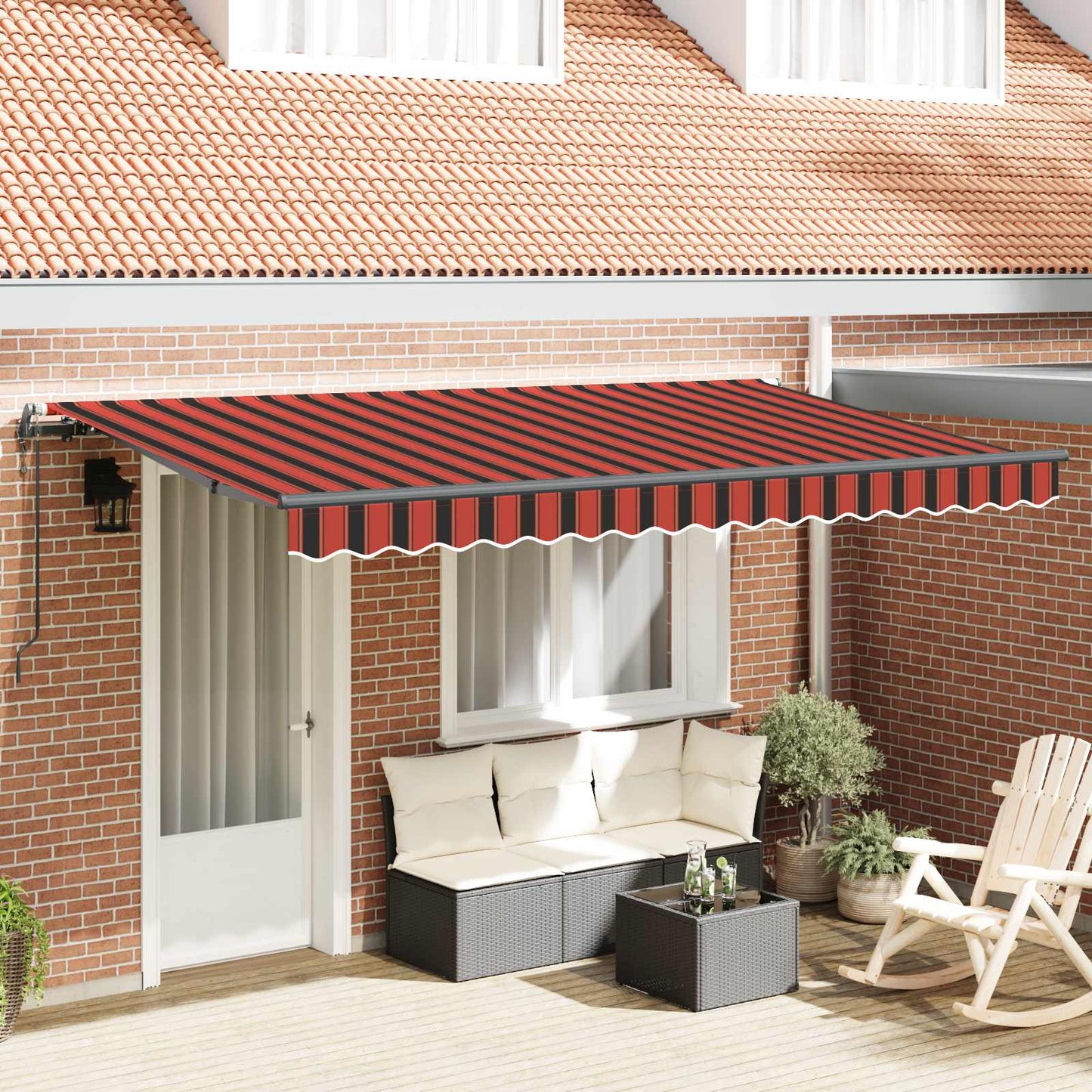 Tenda Retrattile Arancione 350 x 200 cm Tessuto