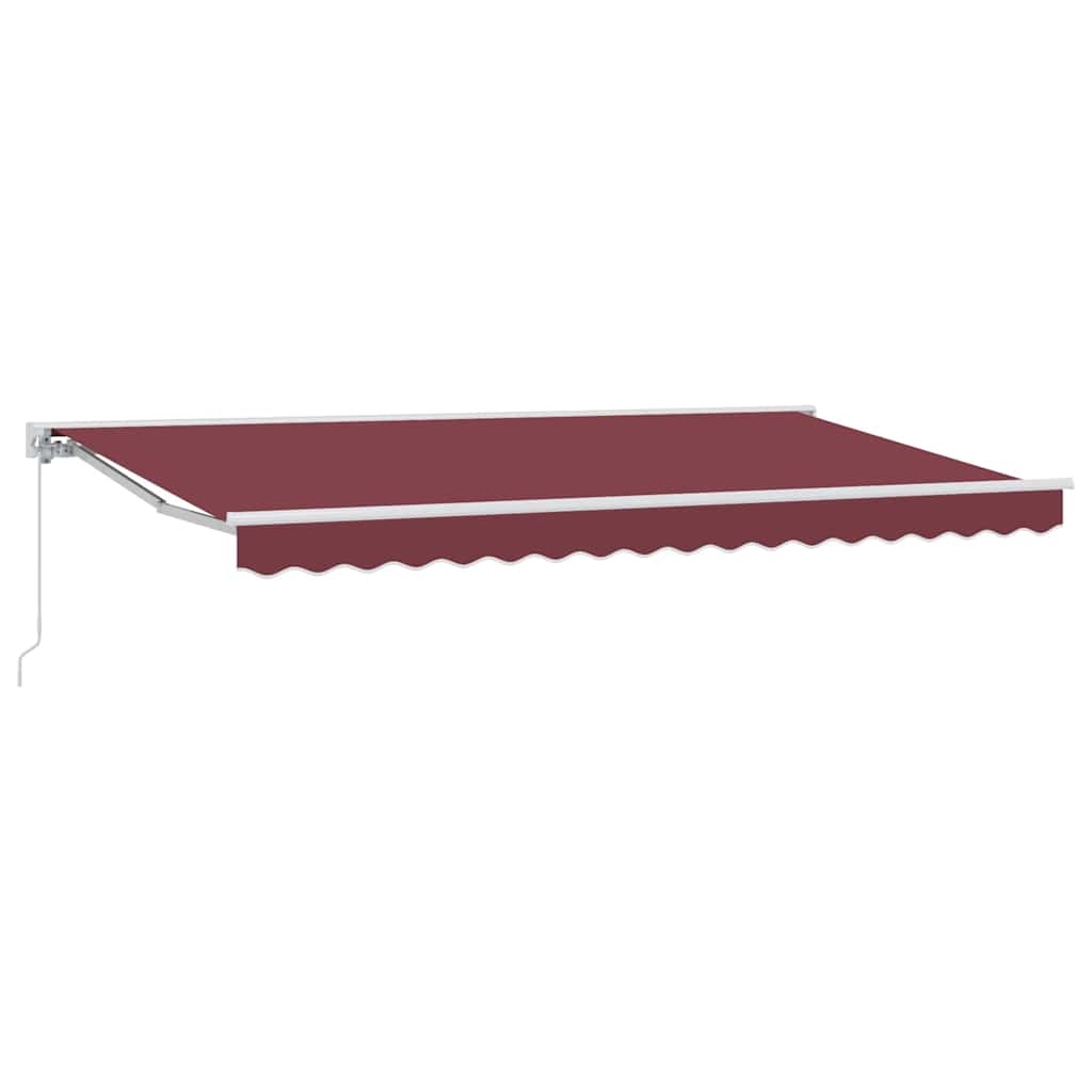 Tenda Retrattile Borgogna 350 x 200 cm Alluminio e Tessuto