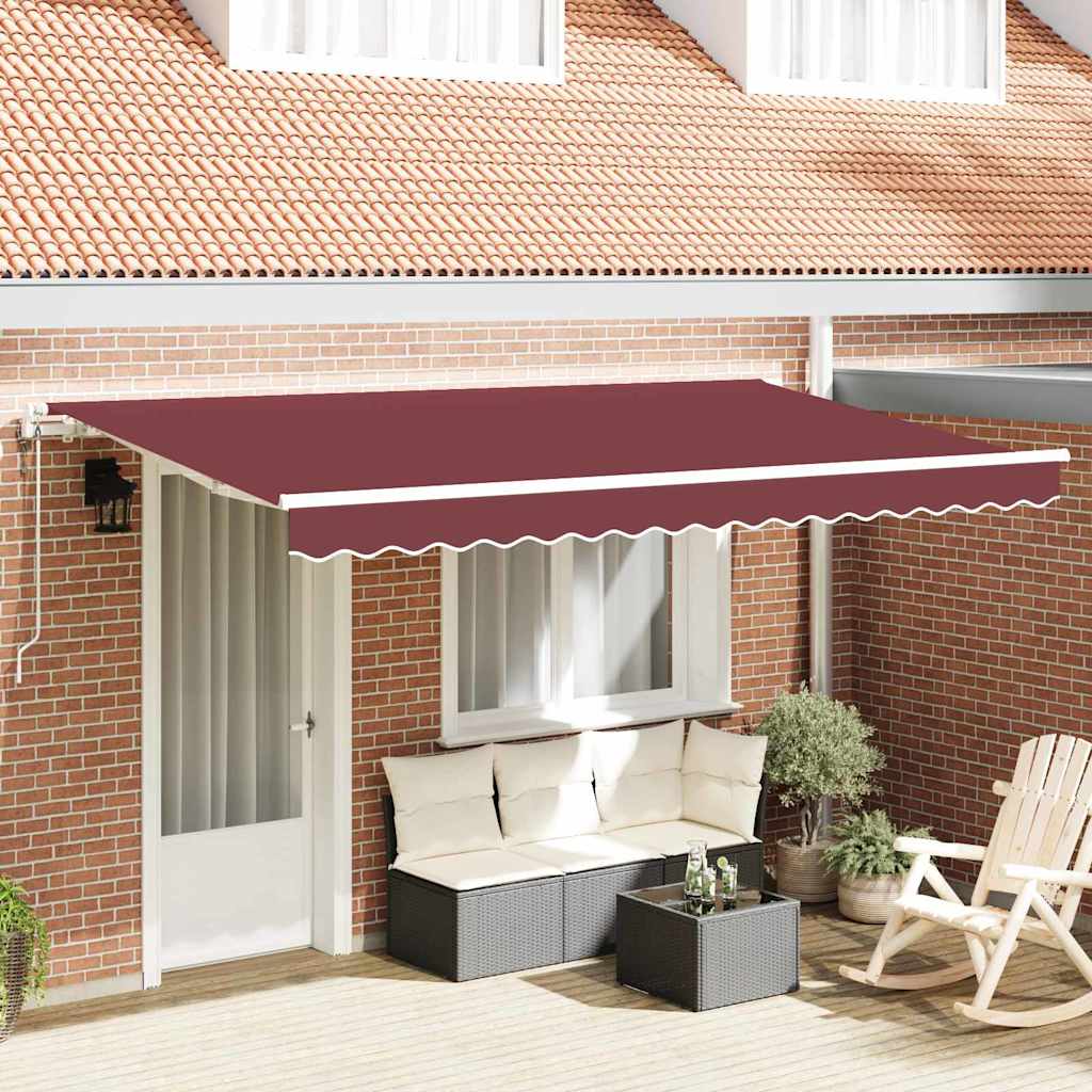 Tenda Retrattile Borgogna 350 x 200 cm Tessuto