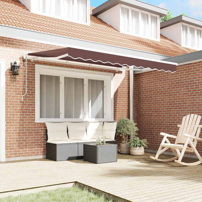 Tenda Retrattile Marrone 350 x 200 cm Tessuto