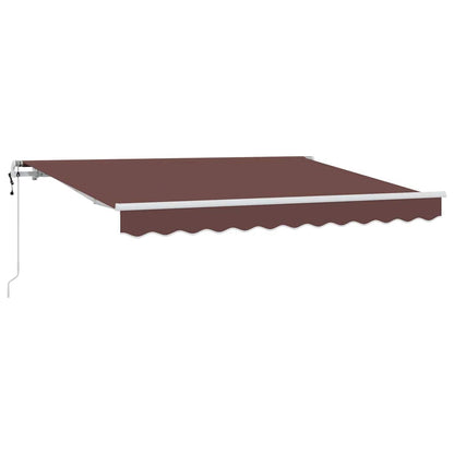 Tenda Retrattile Marrone 350 x 200 cm Tessuto