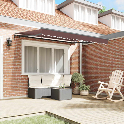 Tenda Retrattile Marrone 350 x 200 cm Tessuto