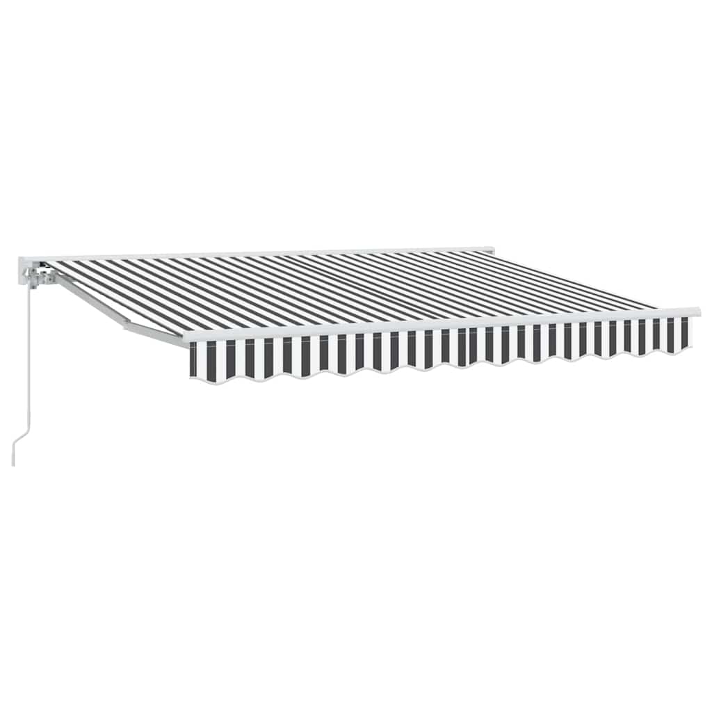 Tenda Retrattile Antracite e Bianco 350 x 200 cm