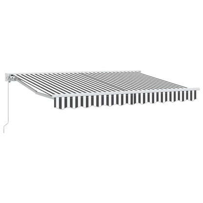Tenda Retrattile Antracite e Bianco 350 x 200 cm