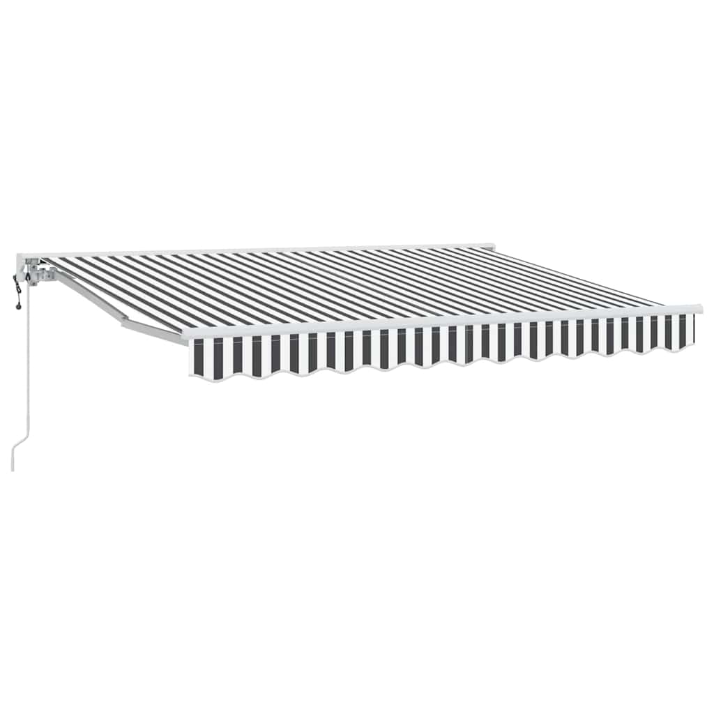 Tenda Retrattile Antracite e Bianco 350 x 200 cm
