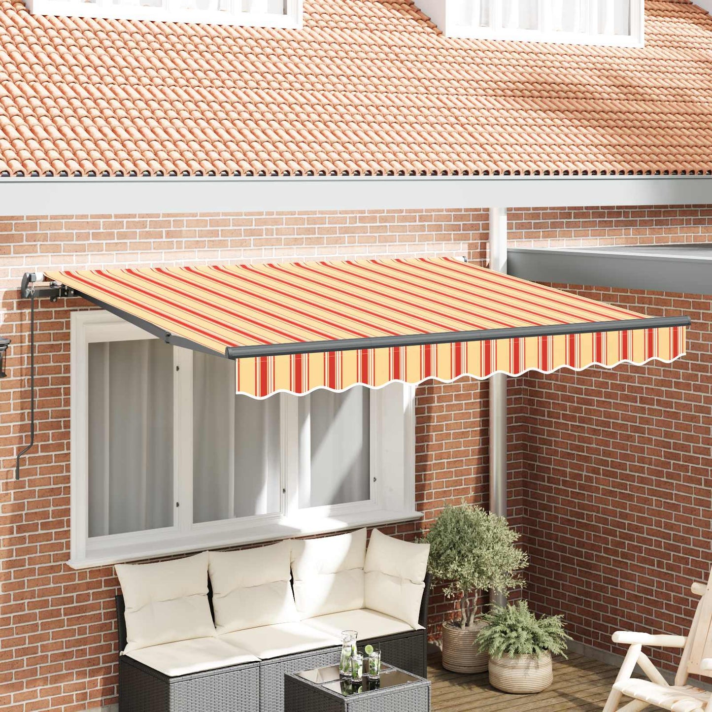 Tenda Retrattile Giallo 350 x 200 cm Tessuto