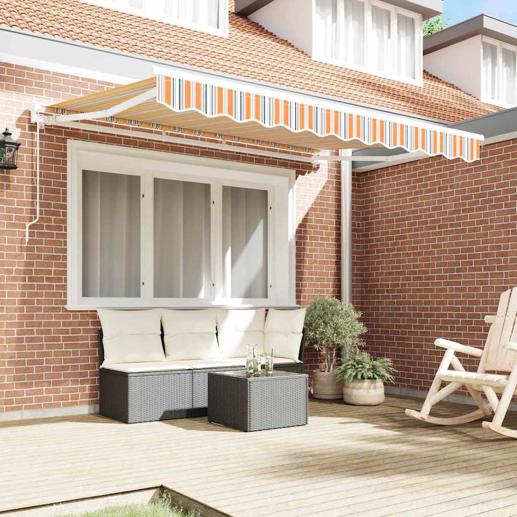 Tenda Retrattile Blu e Arancione 350 x 200 cm