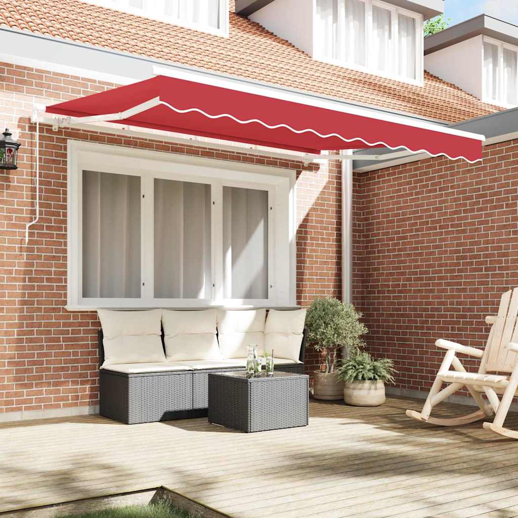 Tenda Retrattile Rosso 350 x 200 cm Tessuto