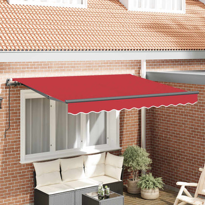 Tenda Retrattile Rosso 350 x 200 cm Tessuto