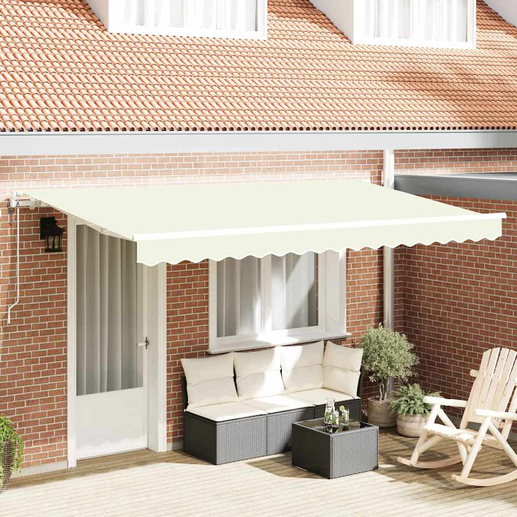 Tenda Retrattile Crema 400 x 200 cm Tessuto