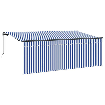 Tenda Retrattile Blu e Bianco 400 x 200 cm