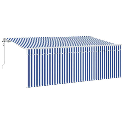 Tenda Retrattile Blu e Bianco 400 x 200 cm