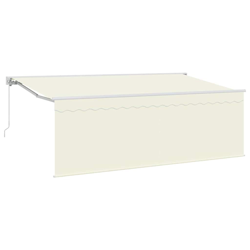 Tenda Retrattile Crema 400 x 200 cm Poliestere e Alluminio