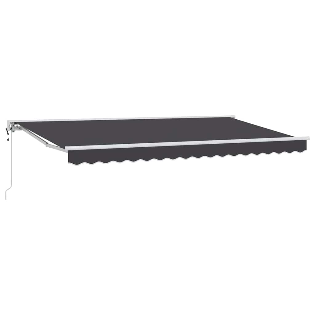 Tenda Retrattile Antracite 400 x 200 cm Alluminio e Tessuto
