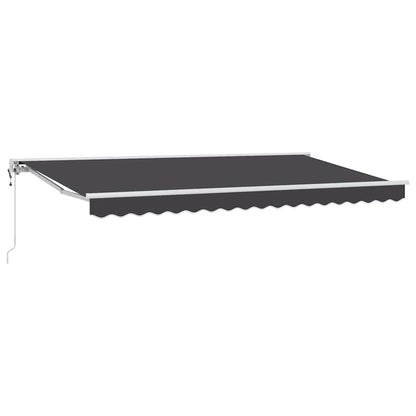 Tenda Retrattile Antracite 400 x 200 cm Alluminio e Tessuto