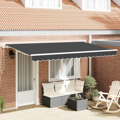 Tenda Retrattile Antracite 400 x 200 cm Tessuto