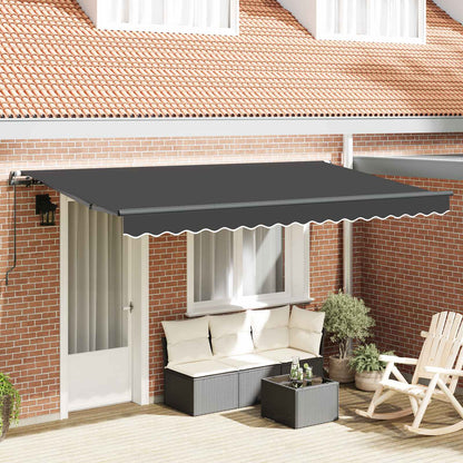 Tenda Retrattile Antracite 400 x 200 cm Tessuto