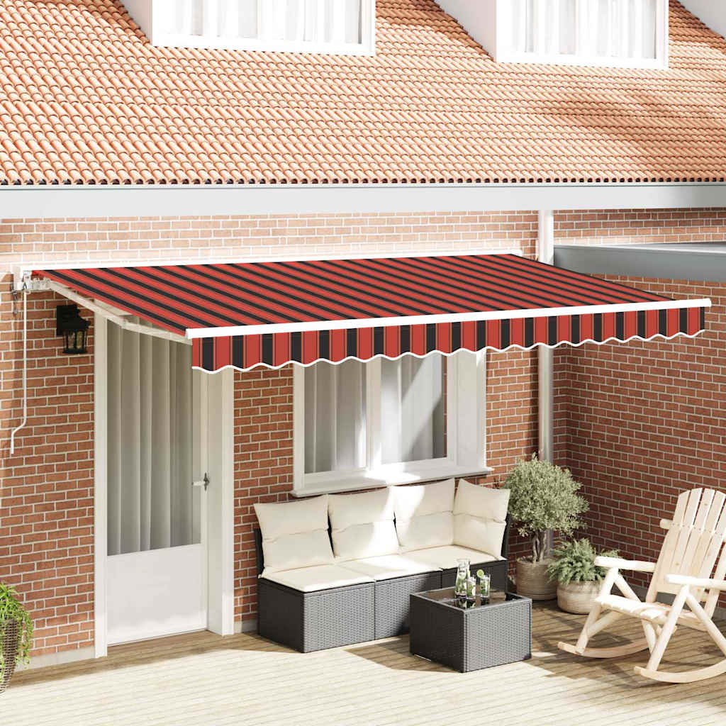 Tenda Retrattile Arancione e Nero 400 x 200 cm