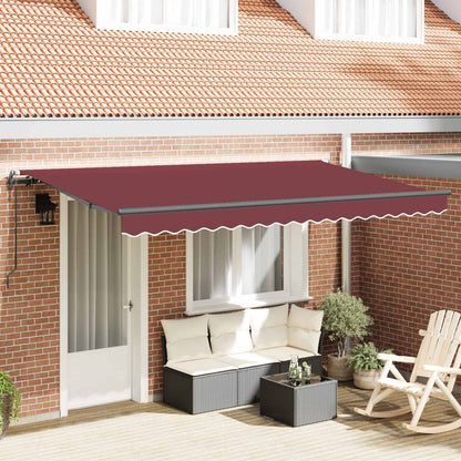 Tenda Retrattile Borgogna 400 x 200 cm Tessuto