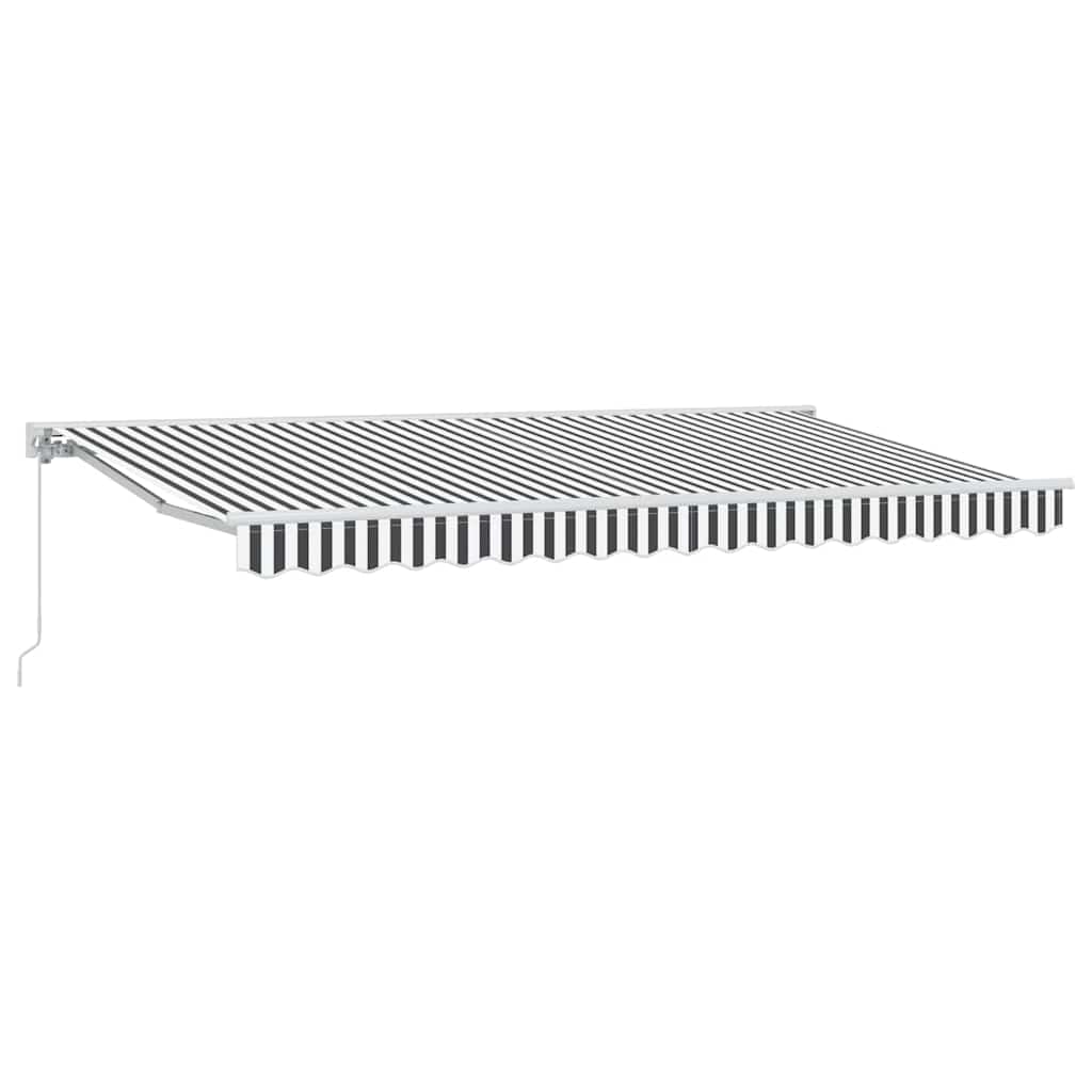 Tenda Retrattile Antracite e Bianco 400 x 200 cm