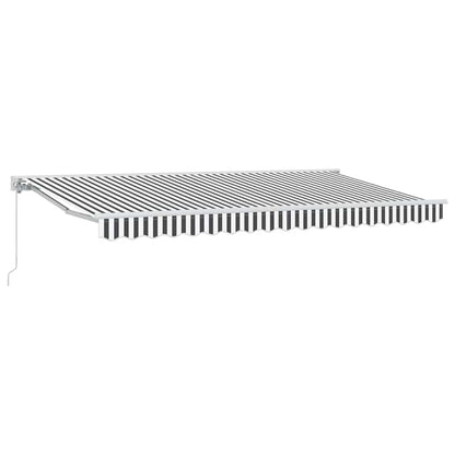 Tenda Retrattile Antracite e Bianco 400 x 200 cm