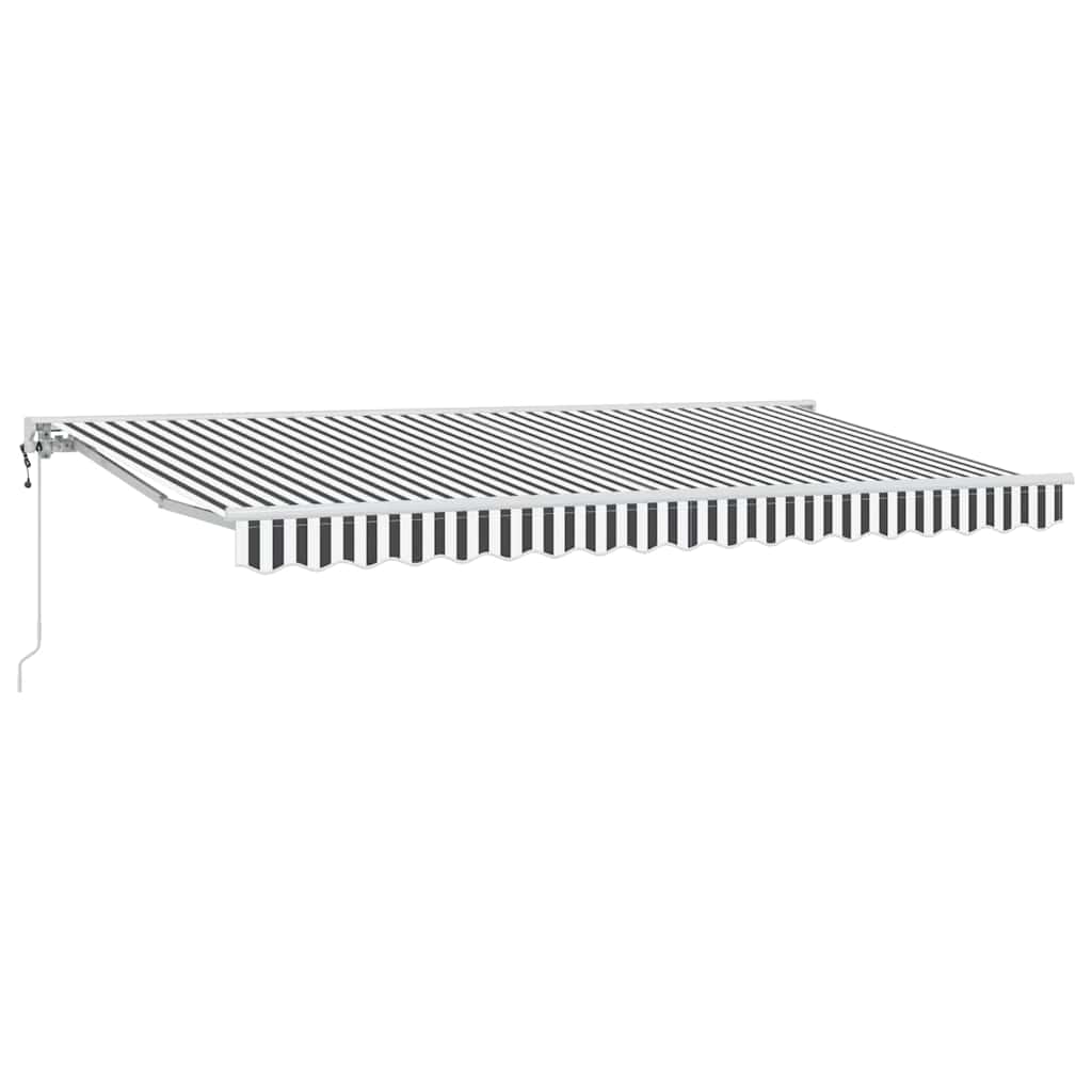 Tenda Retrattile Antracite e Bianco 400 x 200 cm