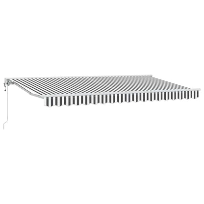 Tenda Retrattile Antracite e Bianco 400 x 200 cm