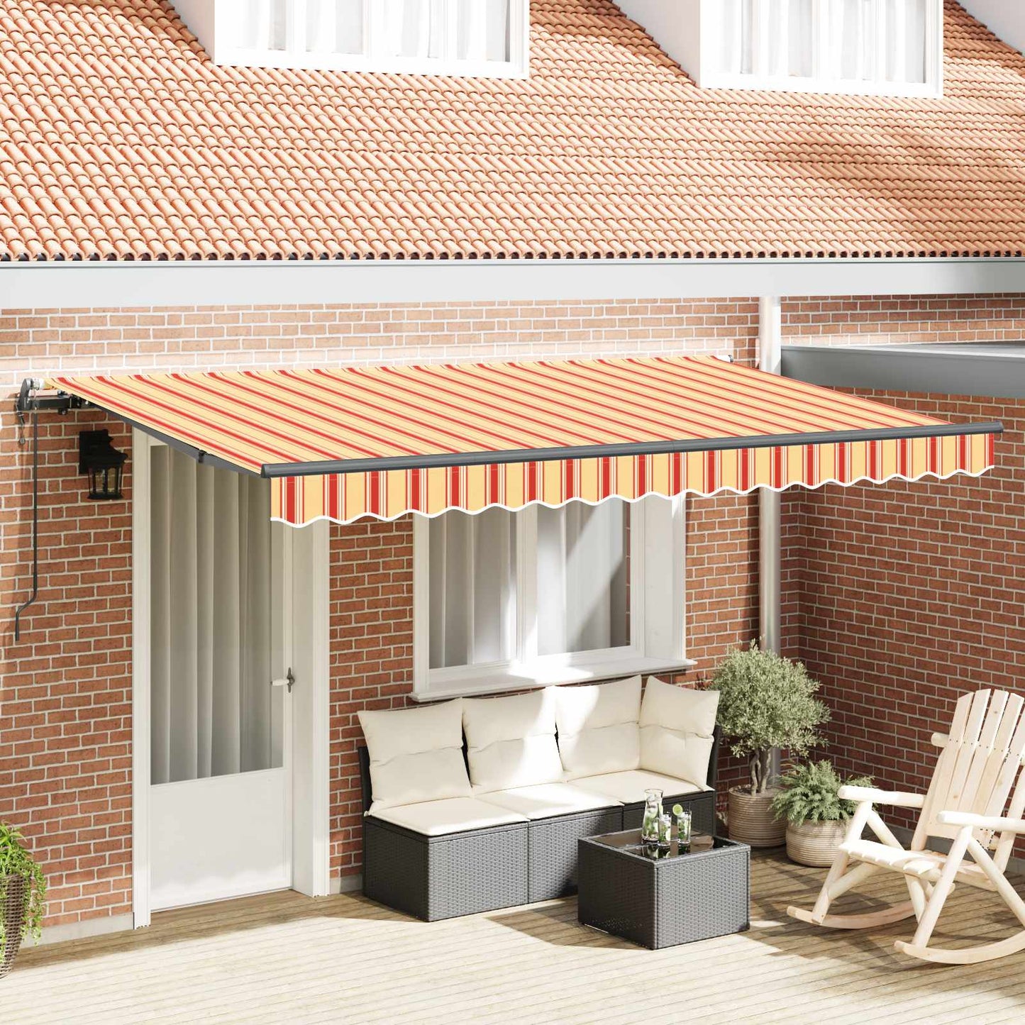 Tenda Retrattile Giallo 400 x 200 cm Tessuto