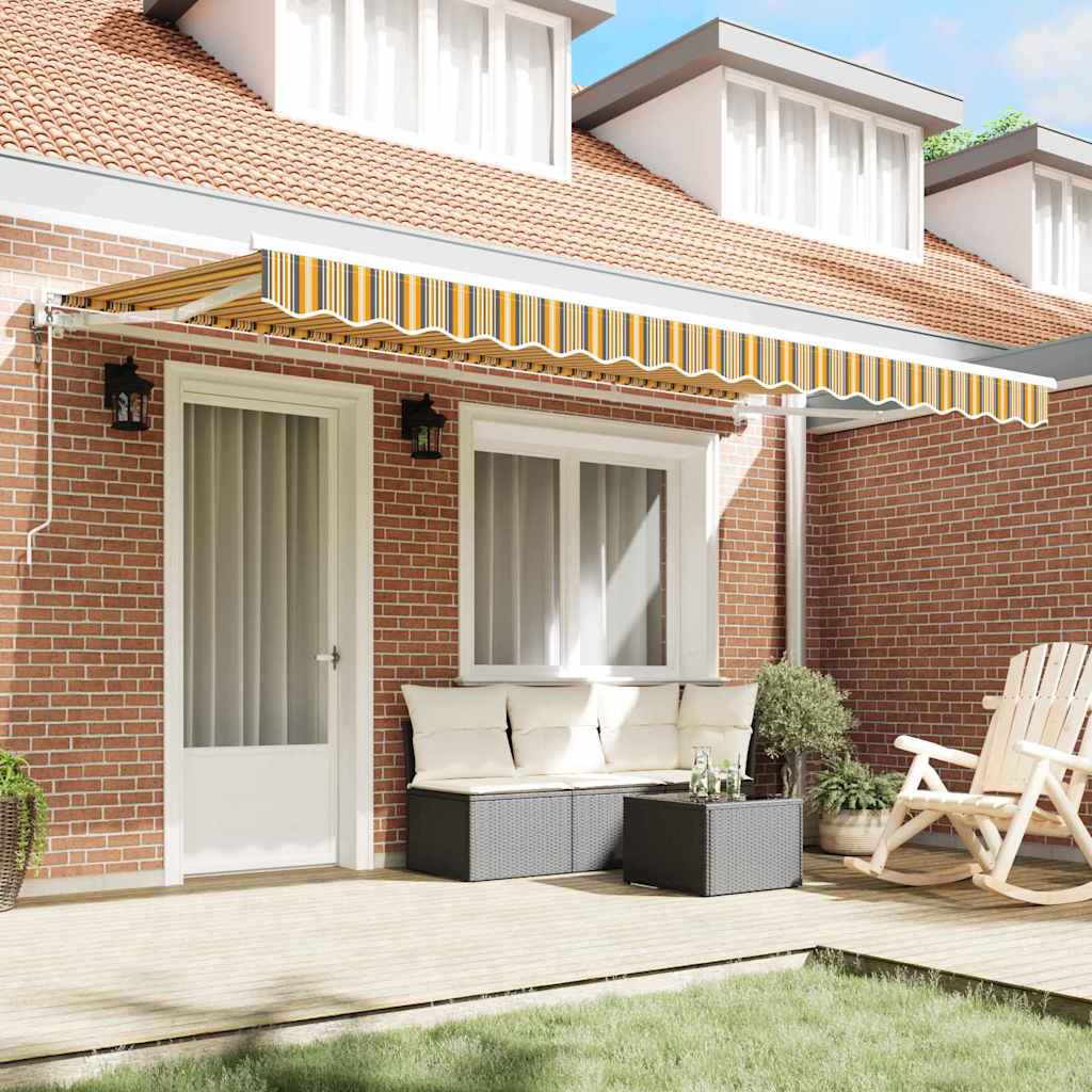 Tenda Retrattile Giallo e Grigio 400 x 200 cm