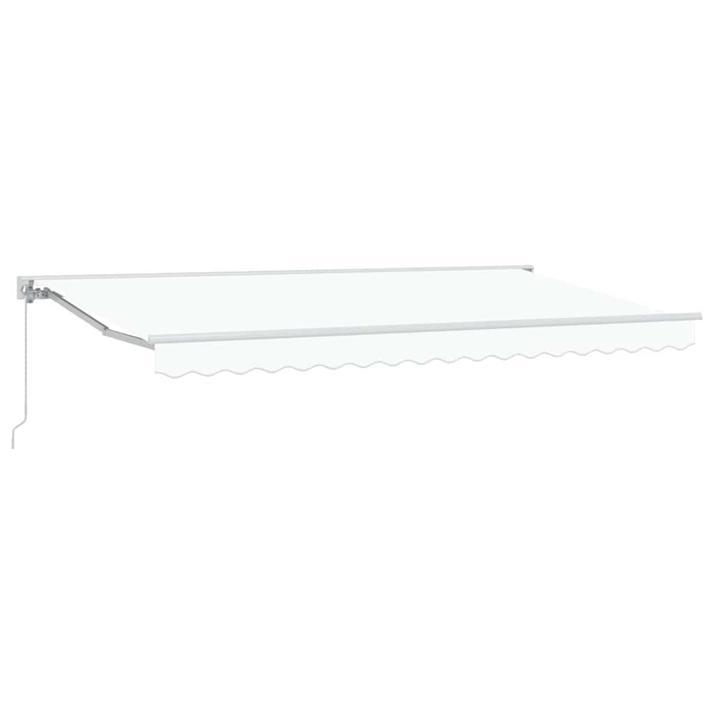 Tenda Retrattile Bianco 400 x 200 cm Alluminio e Tessuto