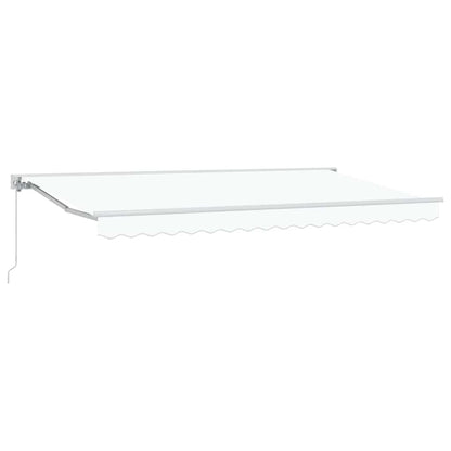 Tenda Retrattile Bianco 400 x 200 cm Alluminio e Tessuto
