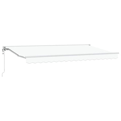Tenda Retrattile Bianco 400 x 200 cm Alluminio e Tessuto
