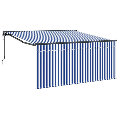 Tenda Retrattile Blu e Bianco 300 x 250 cm