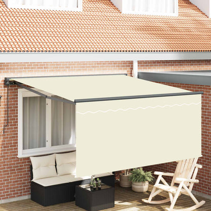Tenda Retrattile Crema 300 x 250 cm Poliestere e Alluminio