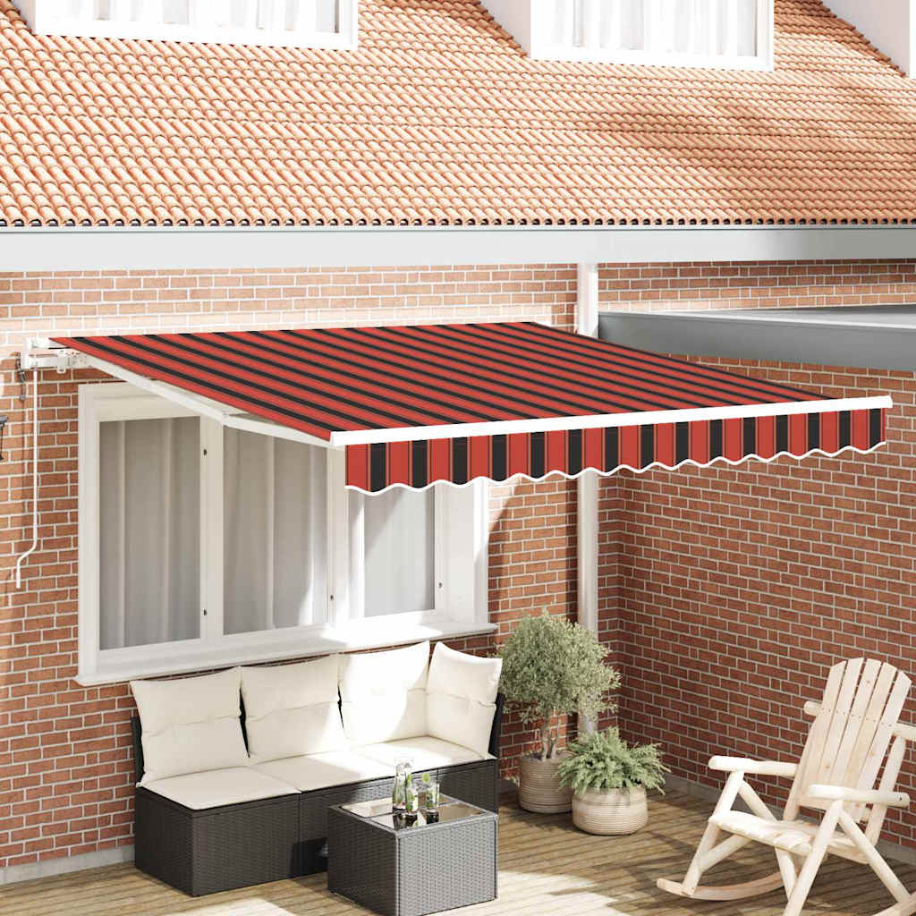 Tenda Retrattile arancione e marrone 300 x 250 cm Tessuto