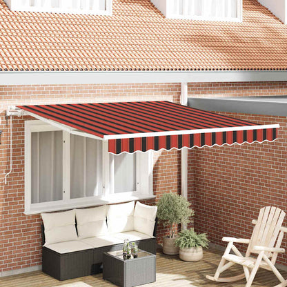 Tenda Retrattile arancione e marrone 300 x 250 cm Tessuto