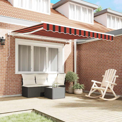Tenda Retrattile arancione e marrone 300 x 250 cm Tessuto
