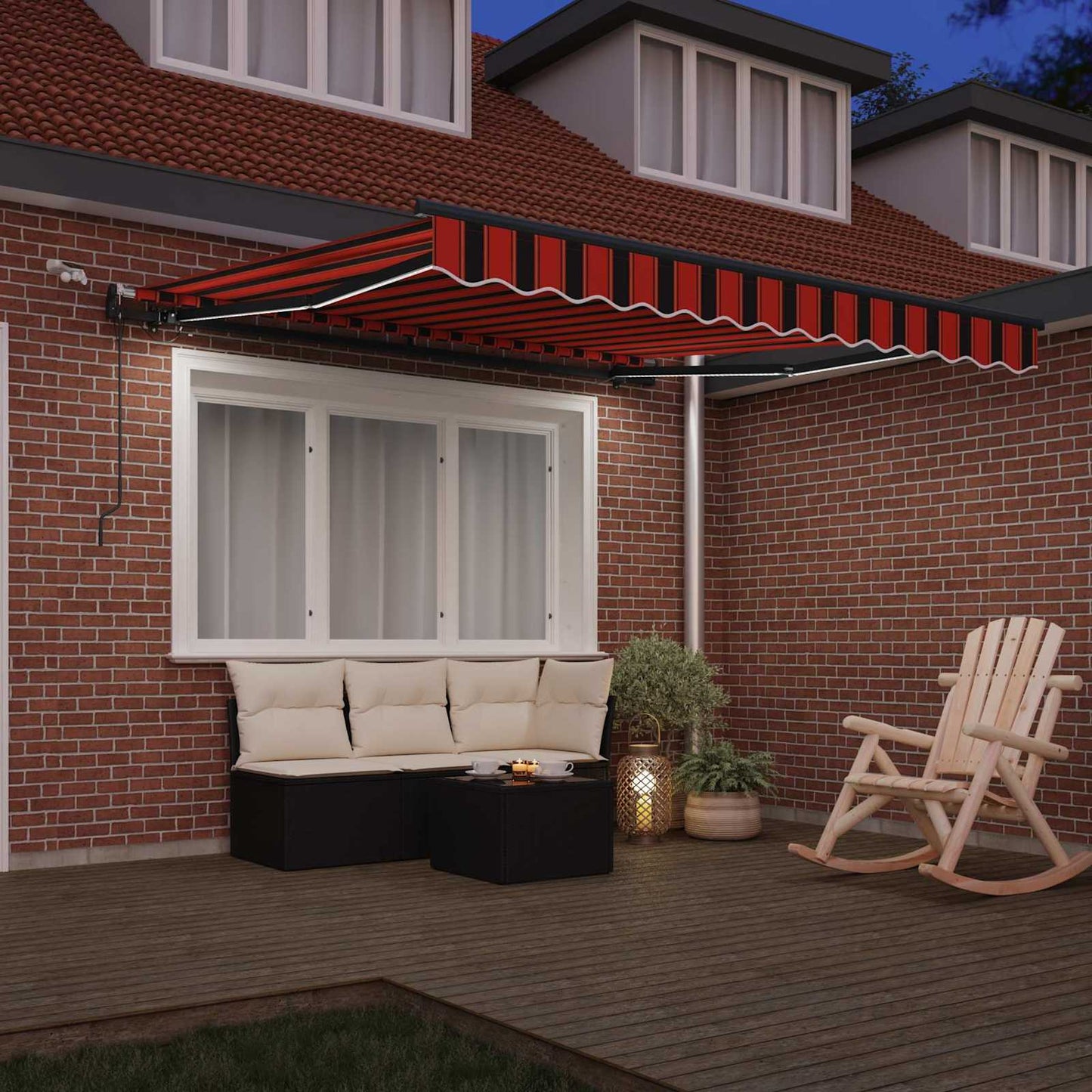 Tessuto per Tenda arancione e marrone 300 x 250 cm Poliestere