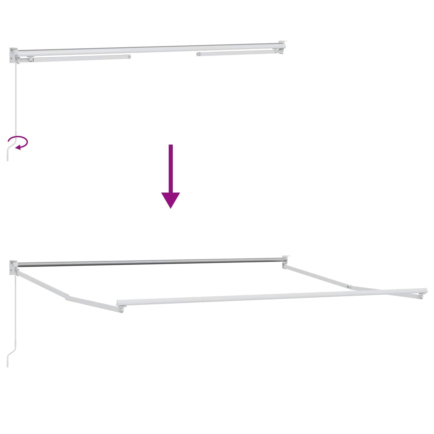 Tenda retrattile manuale Giallo 300 x 250 cm