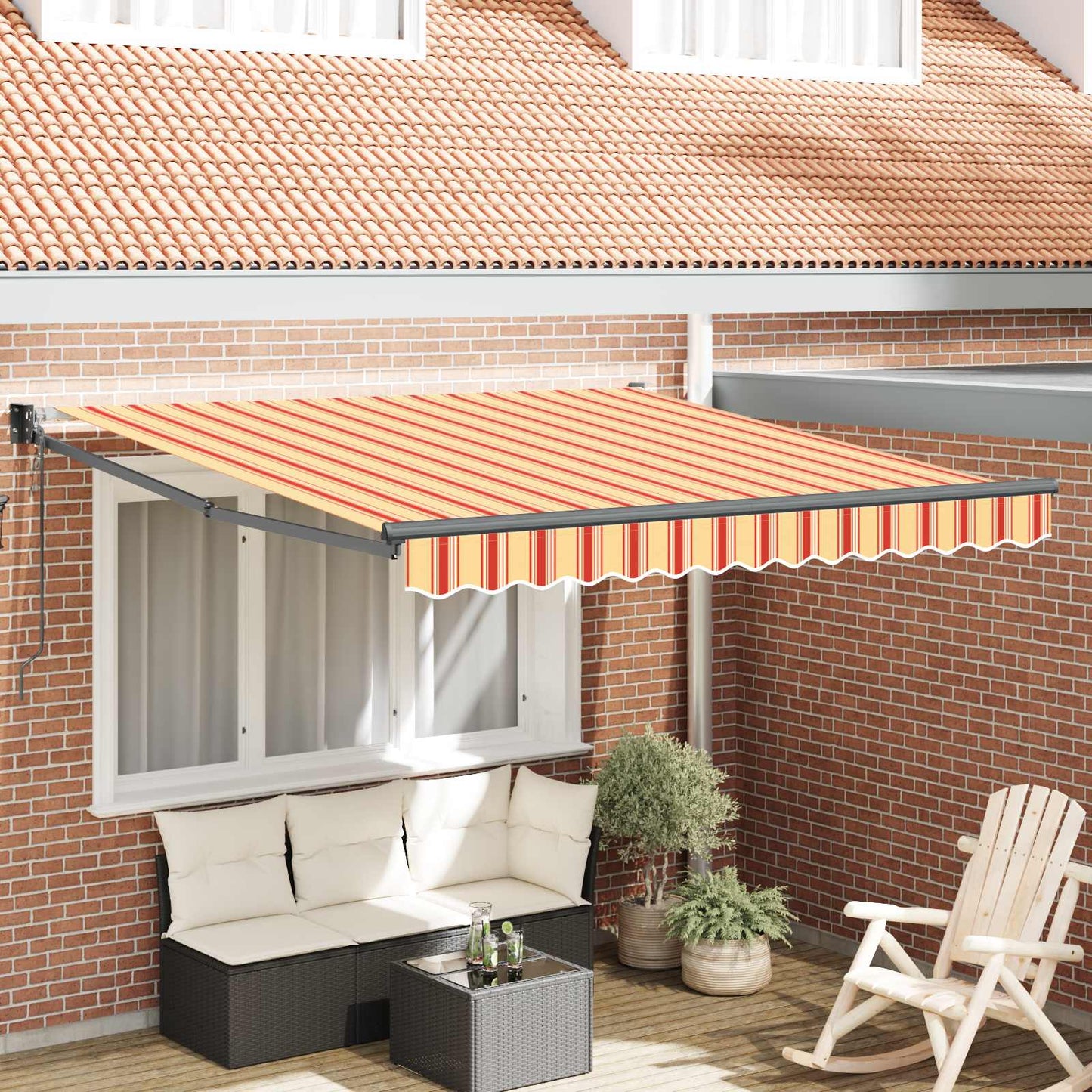 Tenda Retrattile Giallo e Arancione 300 x 250 cm