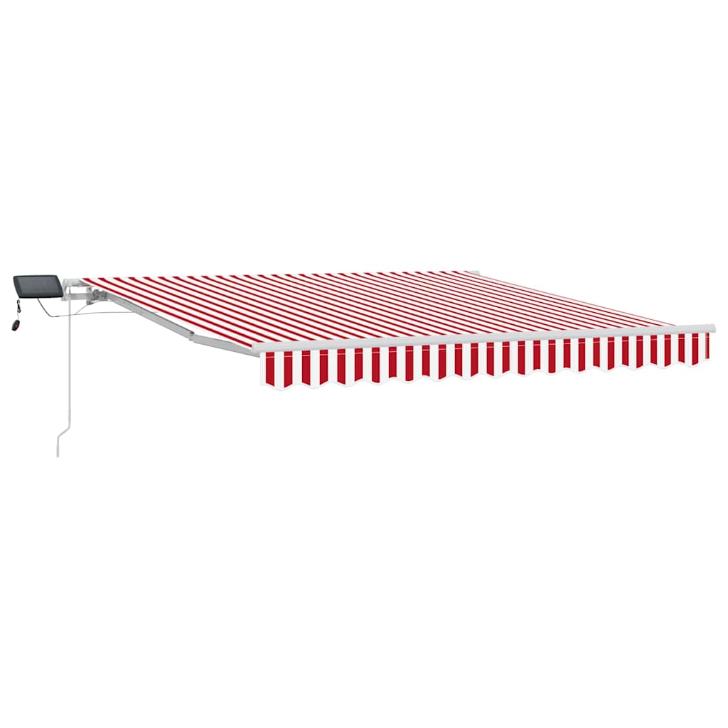 Tenda Retrattile Rosso e Bianco 300 x 250 cm Tessuto e acciaio