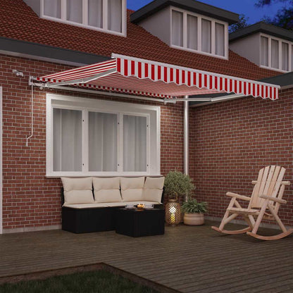 Tenda Retrattile Rosso e Bianco 300 x 250 cm