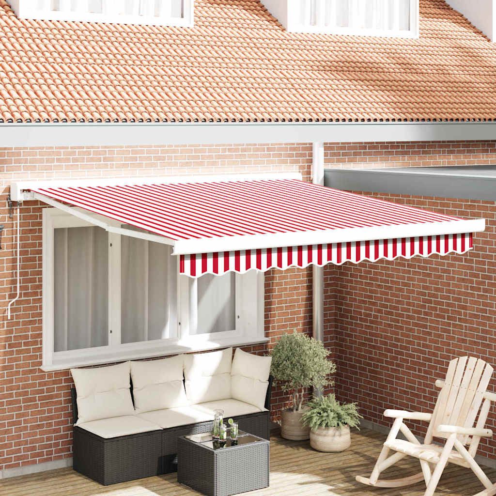 Tenda da Sole Rosso e Bianco 300 x 250 x 165 cm