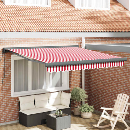 Tenda da Sole Rosso e Bianco 300 x 250 cm