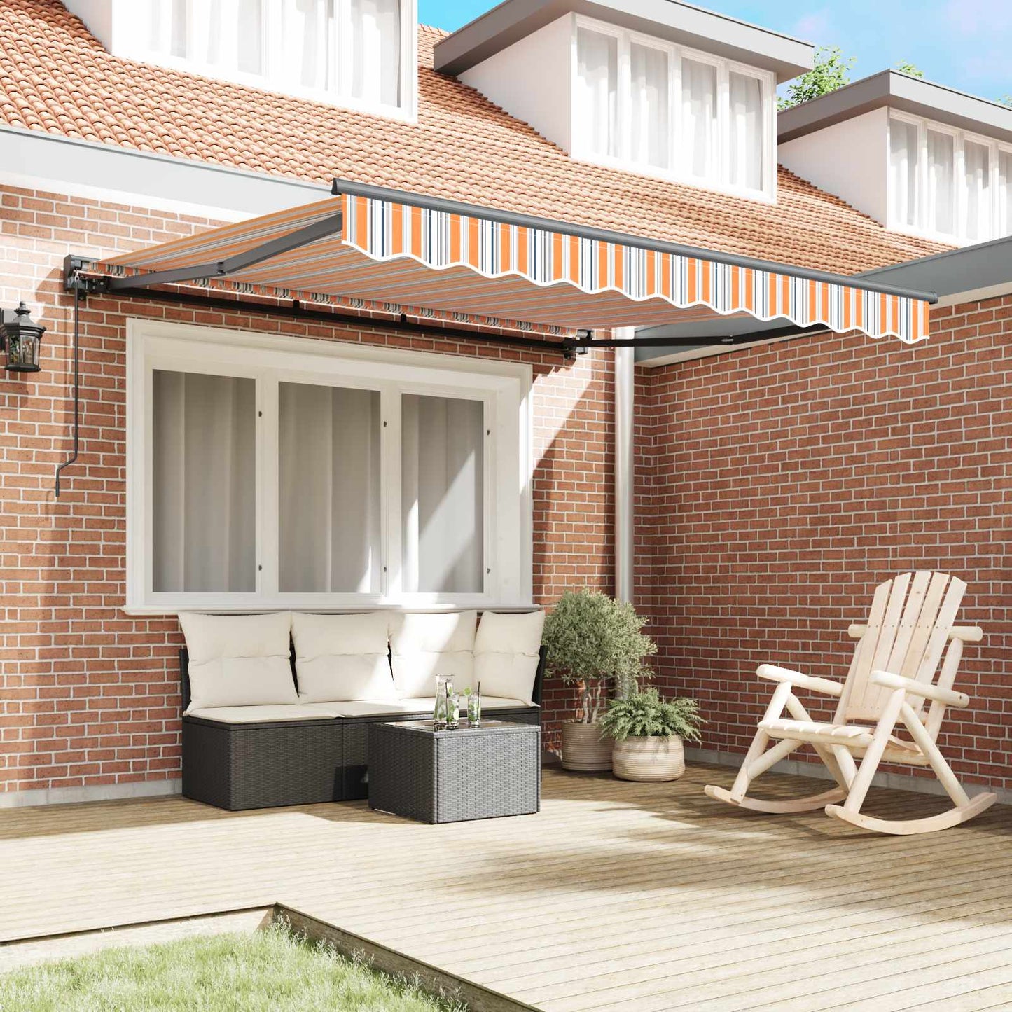 Tenda Retrattile Blu e Arancione 300 x 250 cm