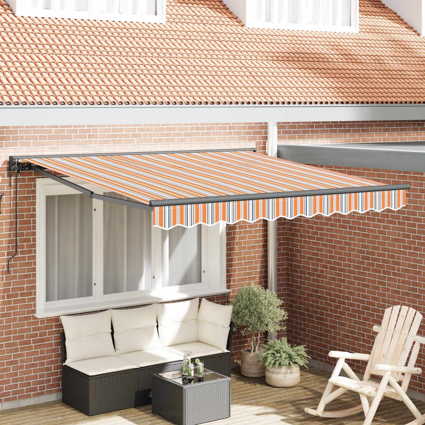 Tenda Retrattile Blu e Arancione 300 x 250 cm