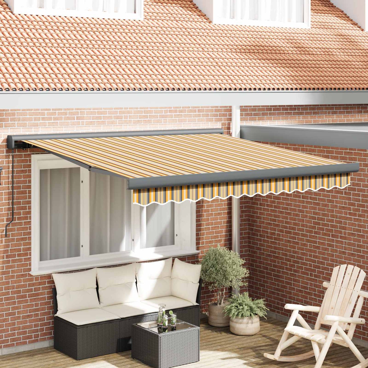 Tenda Retrattile Multicolore 300 x 250 cm Tessuto e Metallo