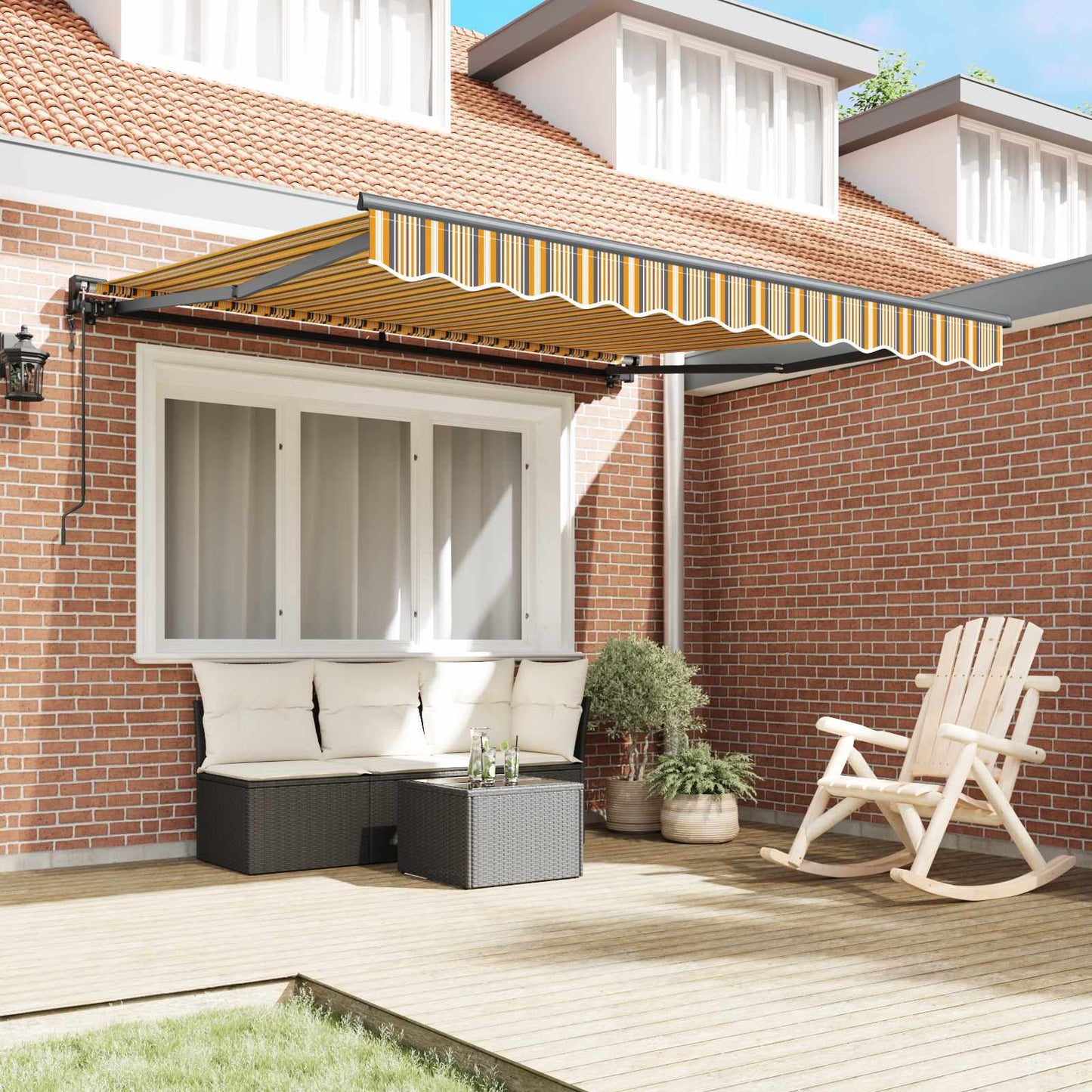 Tenda Retrattile Giallo e Grigio 300 x 250 cm