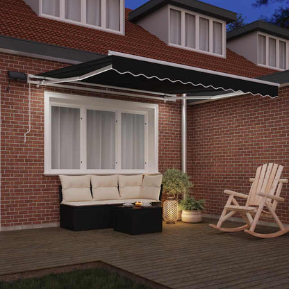 Tenda Retrattile Nero 300 x 250 cm Tessuto e acciaio
